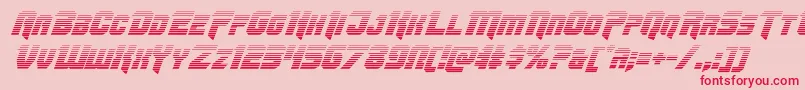 Omegaforcegradital11 Font – Red Fonts on Pink Background