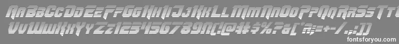 フォントOmegaforcegradital11 – 灰色の背景に白い文字
