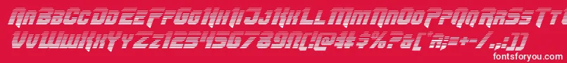 Omegaforcegradital11 Font – White Fonts on Red Background