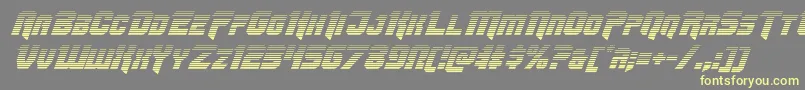 Omegaforcegradital11 Font – Yellow Fonts on Gray Background