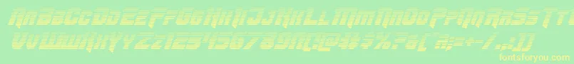 Omegaforcegradital11 Font – Yellow Fonts on Green Background