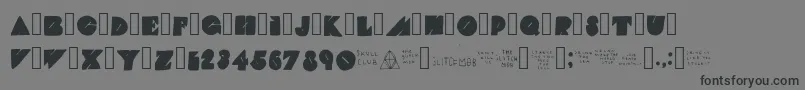 TheGlitchMob Font – Black Fonts on Gray Background
