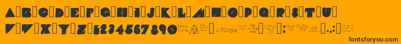 TheGlitchMob Font – Black Fonts on Orange Background