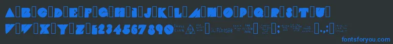 TheGlitchMob Font – Blue Fonts on Black Background