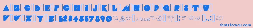TheGlitchMob Font – Blue Fonts on Pink Background