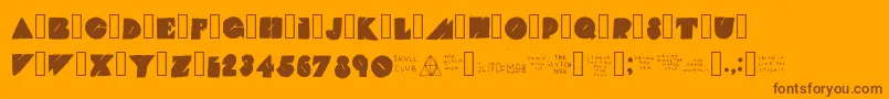 TheGlitchMob Font – Brown Fonts on Orange Background