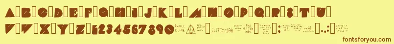 TheGlitchMob Font – Brown Fonts on Yellow Background