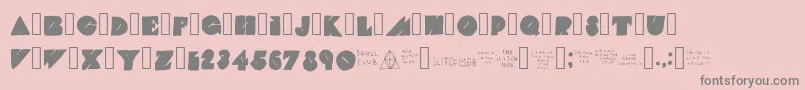 TheGlitchMob Font – Gray Fonts on Pink Background