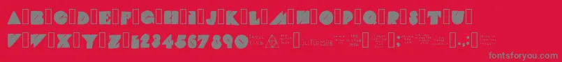 TheGlitchMob Font – Gray Fonts on Red Background
