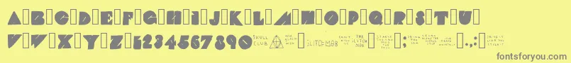 TheGlitchMob Font – Gray Fonts on Yellow Background