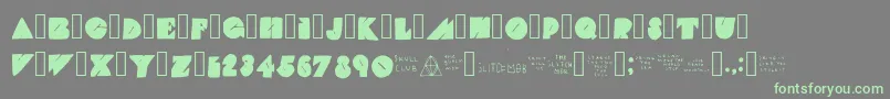 TheGlitchMob Font – Green Fonts on Gray Background