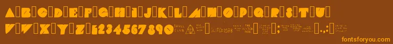 TheGlitchMob Font – Orange Fonts on Brown Background