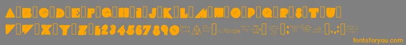 TheGlitchMob Font – Orange Fonts on Gray Background