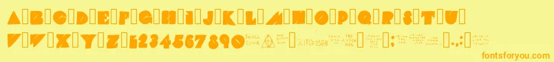 TheGlitchMob Font – Orange Fonts on Yellow Background