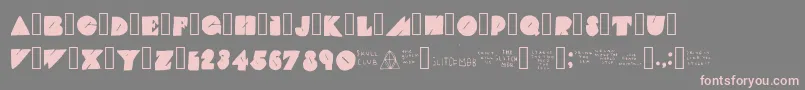 TheGlitchMob Font – Pink Fonts on Gray Background