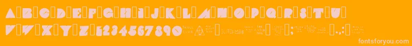 TheGlitchMob Font – Pink Fonts on Orange Background