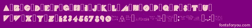 TheGlitchMob Font – Pink Fonts on Purple Background