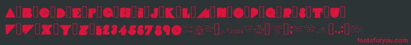 TheGlitchMob Font – Red Fonts on Black Background