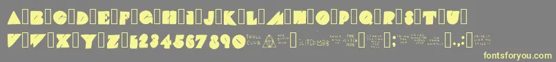 More about TheGlitchMob Font TheGlitchMob Font – Yellow Fonts on Gray Background