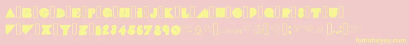 Saiba mais sobre a fonte TheGlitchMob Fonte TheGlitchMob – fontes amarelas em um fundo rosa