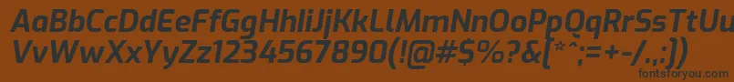 ExoBolditalic Font – Black Fonts on Brown Background