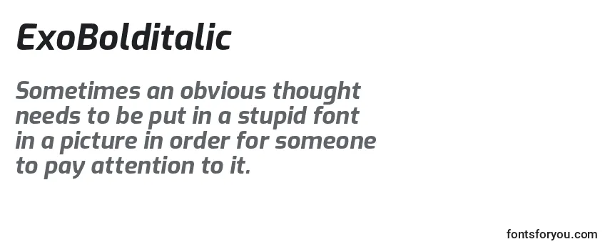 Review of the ExoBolditalic Font