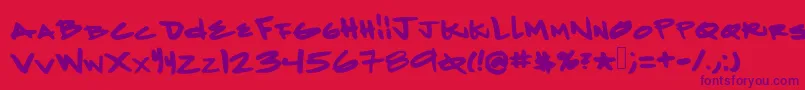 Mintgreenlaces Font – Purple Fonts on Red Background