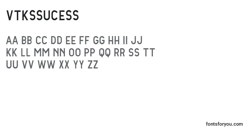 Шрифт VtksSucess – алфавит, цифры, специальные символы