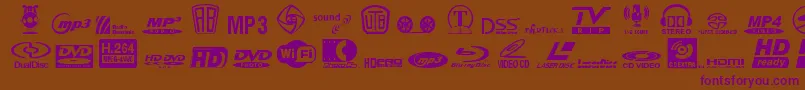EuSym Font – Purple Fonts on Brown Background