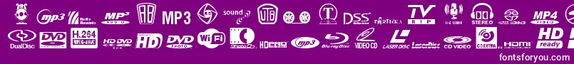 EuSym Font – White Fonts on Purple Background