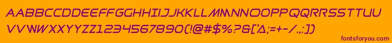 Prometheancondital Font – Purple Fonts on Orange Background