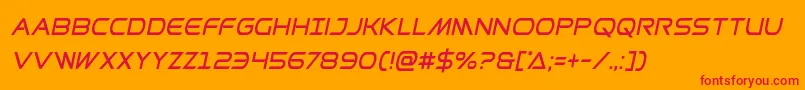 Prometheancondital Font – Red Fonts on Orange Background