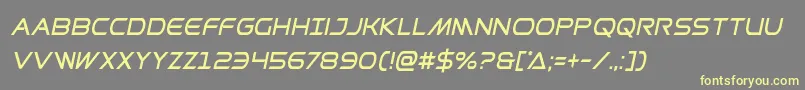 Prometheancondital Font – Yellow Fonts on Gray Background