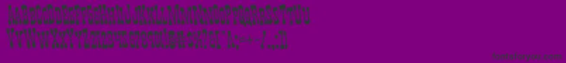 フォントYoungerbrosrotate – 紫の背景に黒い文字
