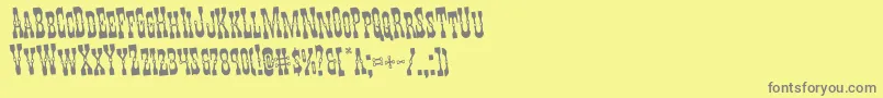 Шрифт Youngerbrosrotate – серые шрифты на жёлтом фоне