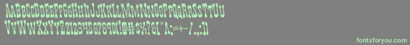 Youngerbrosrotate Font – Green Fonts on Gray Background