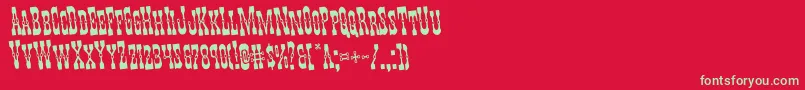 Youngerbrosrotate Font – Green Fonts on Red Background