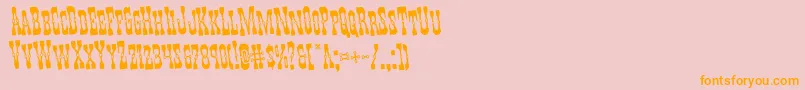 Youngerbrosrotate Font – Orange Fonts on Pink Background