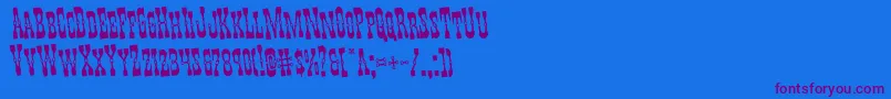 Fonte Youngerbrosrotate – fontes roxas em um fundo azul