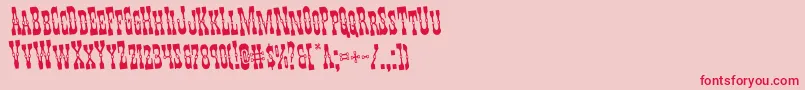 Fonte Youngerbrosrotate – fontes vermelhas em um fundo rosa