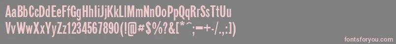 Newspapersansctt Font – Pink Fonts on Gray Background