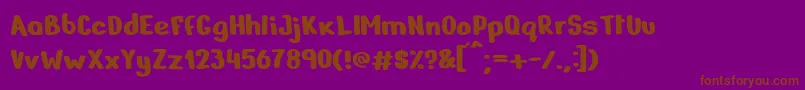 Шрифт Nerko – коричневые шрифты на фиолетовом фоне