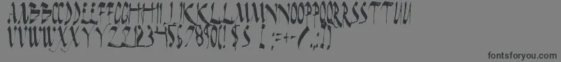 DarkHorseCondensed Font – Black Fonts on Gray Background