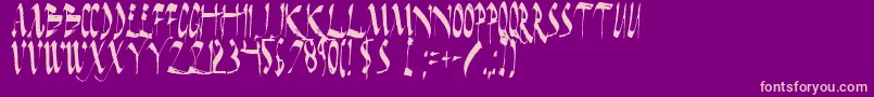 DarkHorseCondensed Font – Pink Fonts on Purple Background
