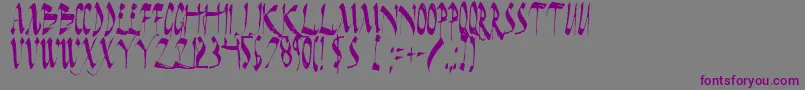 Шрифт DarkHorseCondensed – фиолетовые шрифты на сером фоне