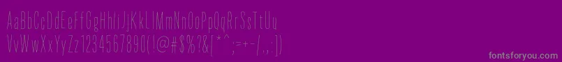 Czcionka ThinfingersThinfingers – szare czcionki na fioletowym tle