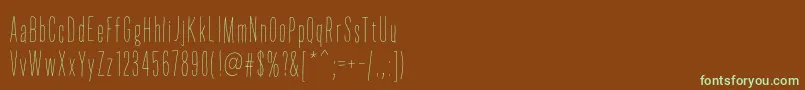 Czcionka ThinfingersThinfingers – zielone czcionki na brązowym tle