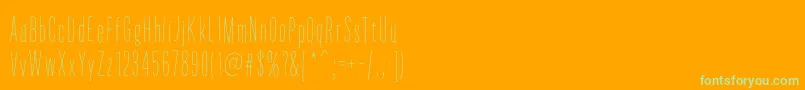 ThinfingersThinfingers-Schriftart – Grüne Schriften auf orangefarbenem Hintergrund