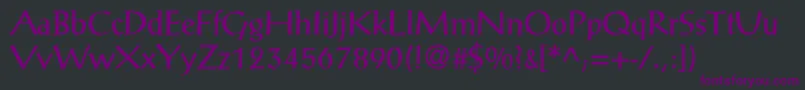 AntiquaLightSsiLight Font – Purple Fonts on Black Background