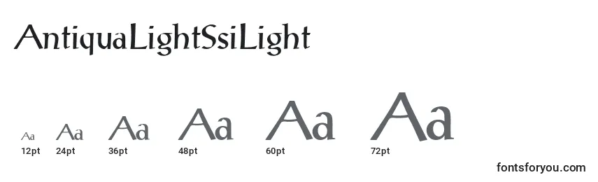 Größen der Schriftart AntiquaLightSsiLight